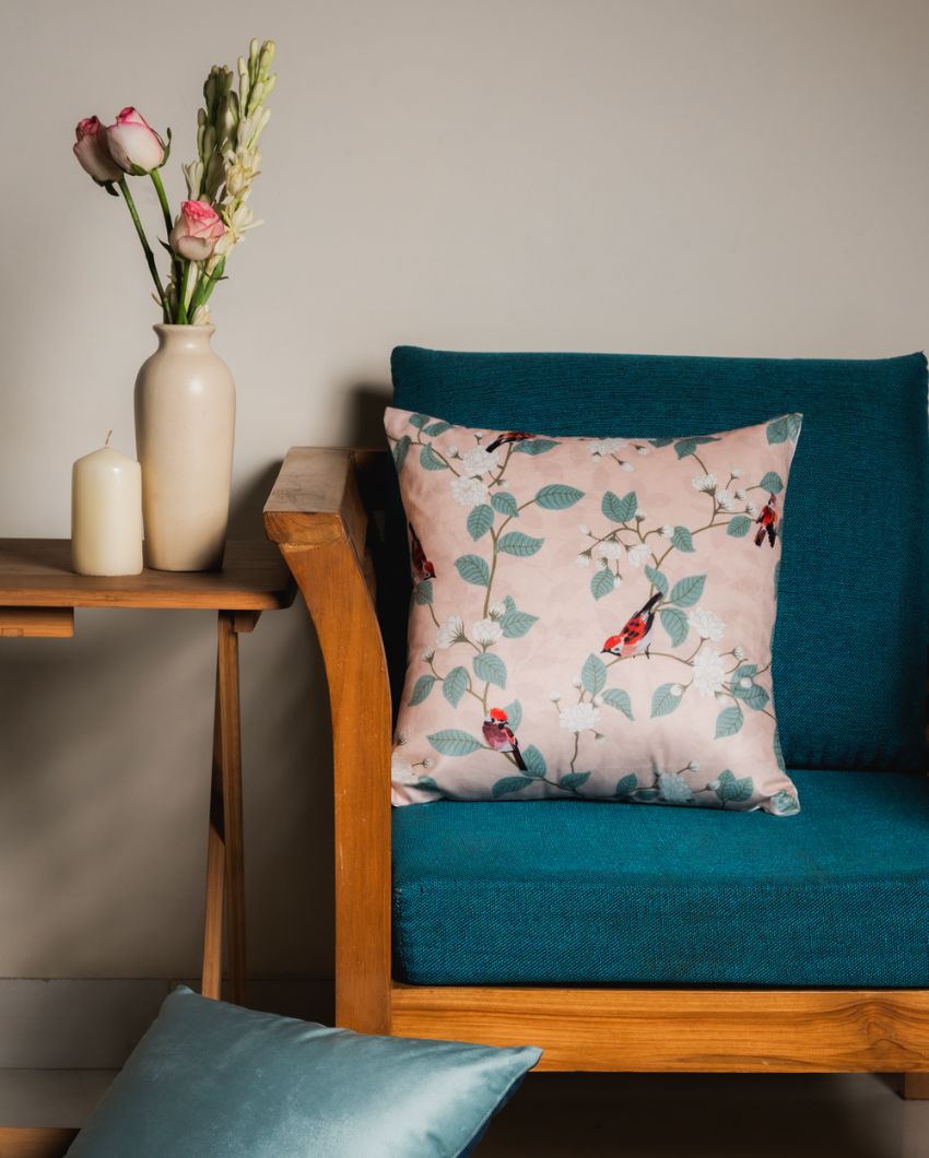 Mallika Printed Velvet Cushion Covers | 16 x 16 inches