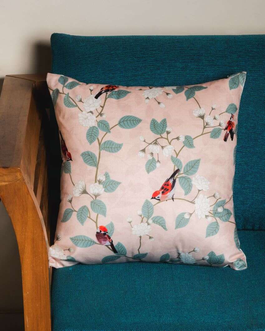 Mallika Printed Velvet Cushion Covers | 16 x 16 inches
