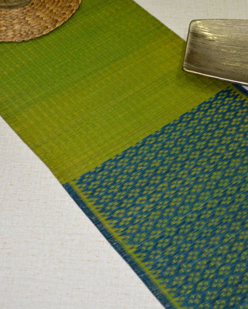 Artisan Masland Green Blue Table Runner | 60 x 12 inches