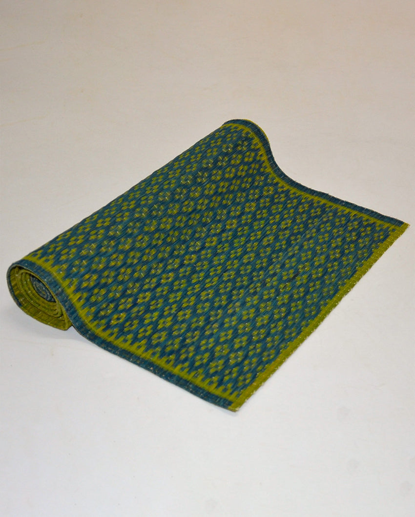 Artisan Masland Green Blue Table Runner | 60 x 12 inches