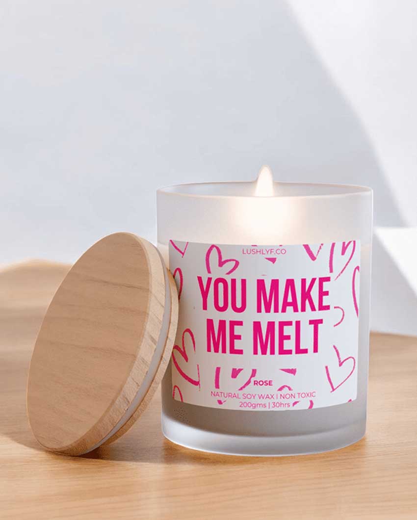 Make Me Melt Valentine’s Rose Soy Wax Candle | 3 x 4 inches | 200ml