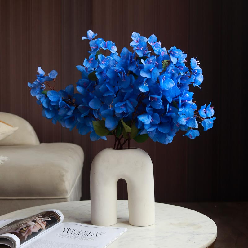 Blue Artificial Bougainvillea Flower Sticks | Set of 6