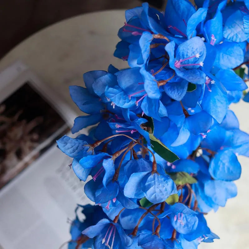 Blue Artificial Bougainvillea Flower Sticks | Set of 6