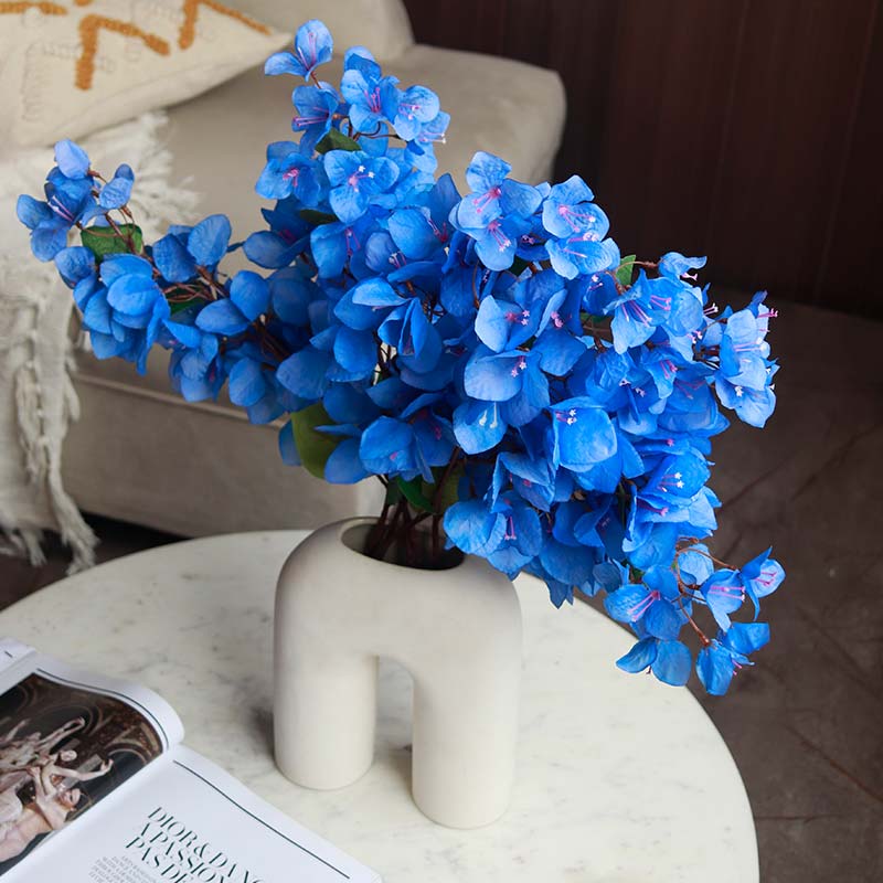 Blue Artificial Bougainvillea Flower Sticks | Set of 6
