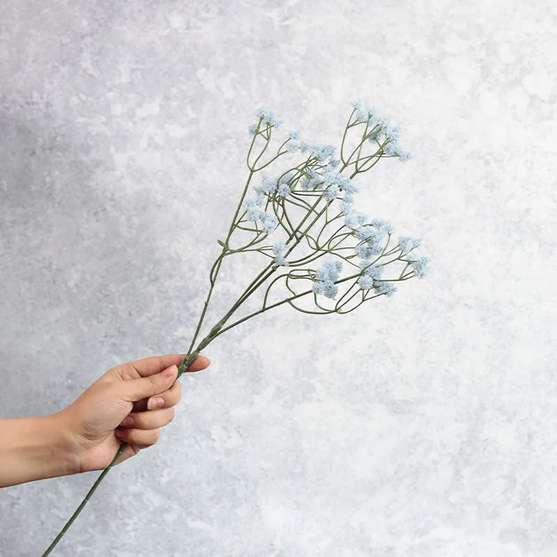 Artificial Baby's Breath Sticks | Set of 6 Blue