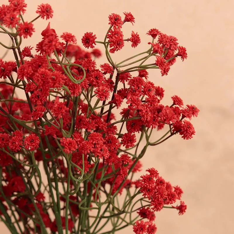 Artificial Baby's Breath Sticks | Set of 6 Red