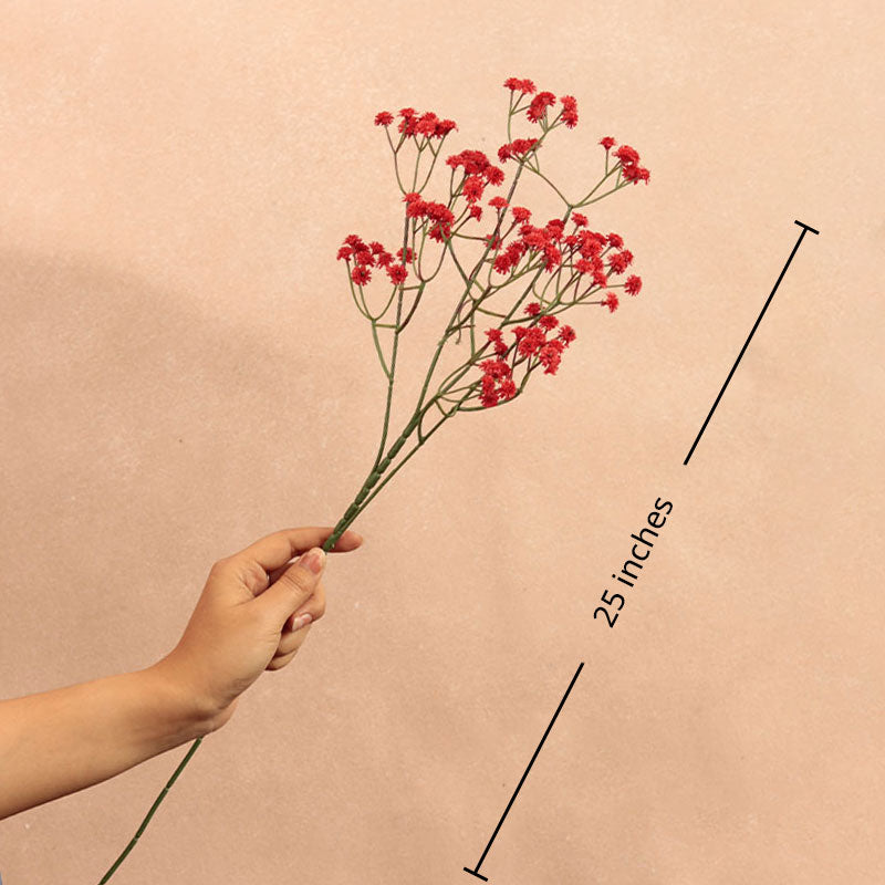 Artificial Baby's Breath Sticks | Set of 6 Red