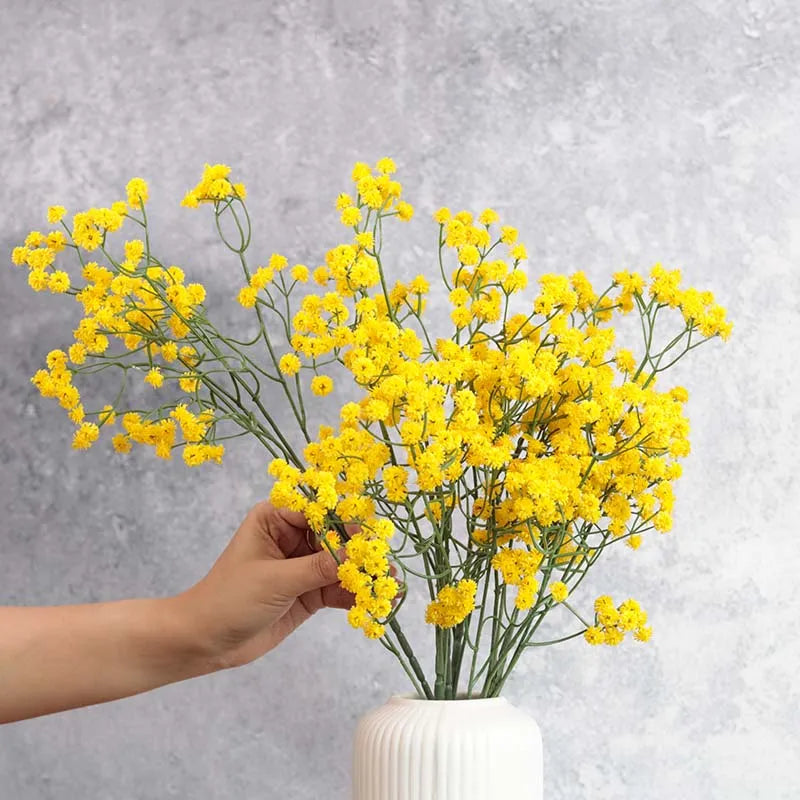 Artificial Baby's Breath Sticks | Set of 6 Yellow