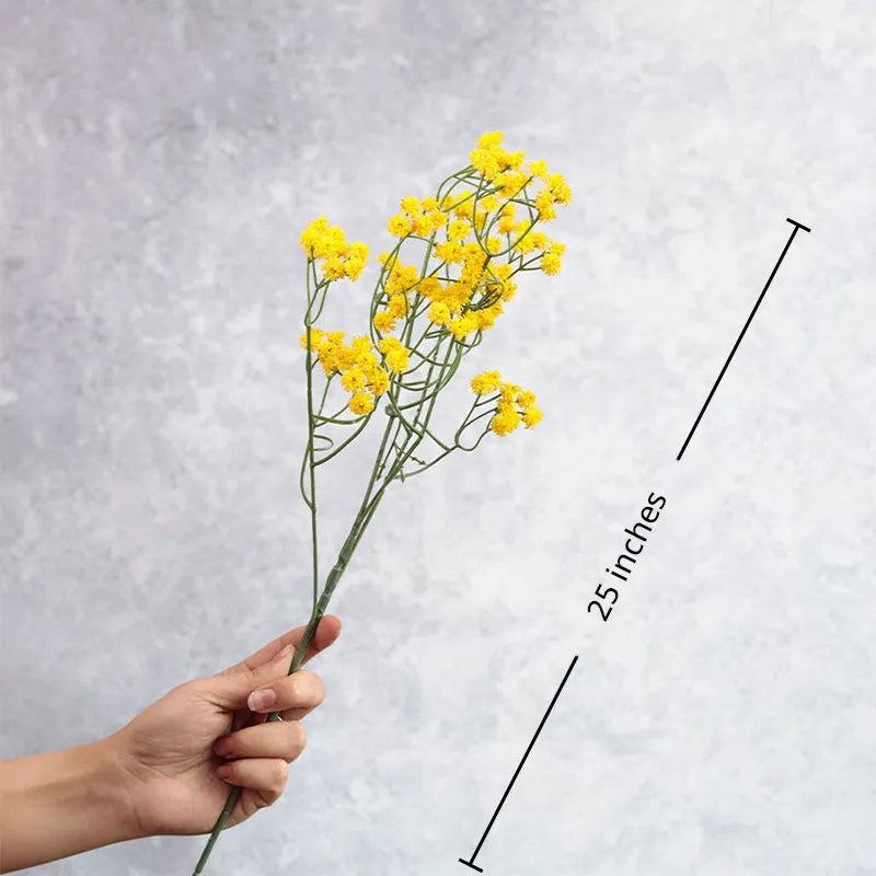 Artificial Baby's Breath Sticks | Set of 6 Yellow
