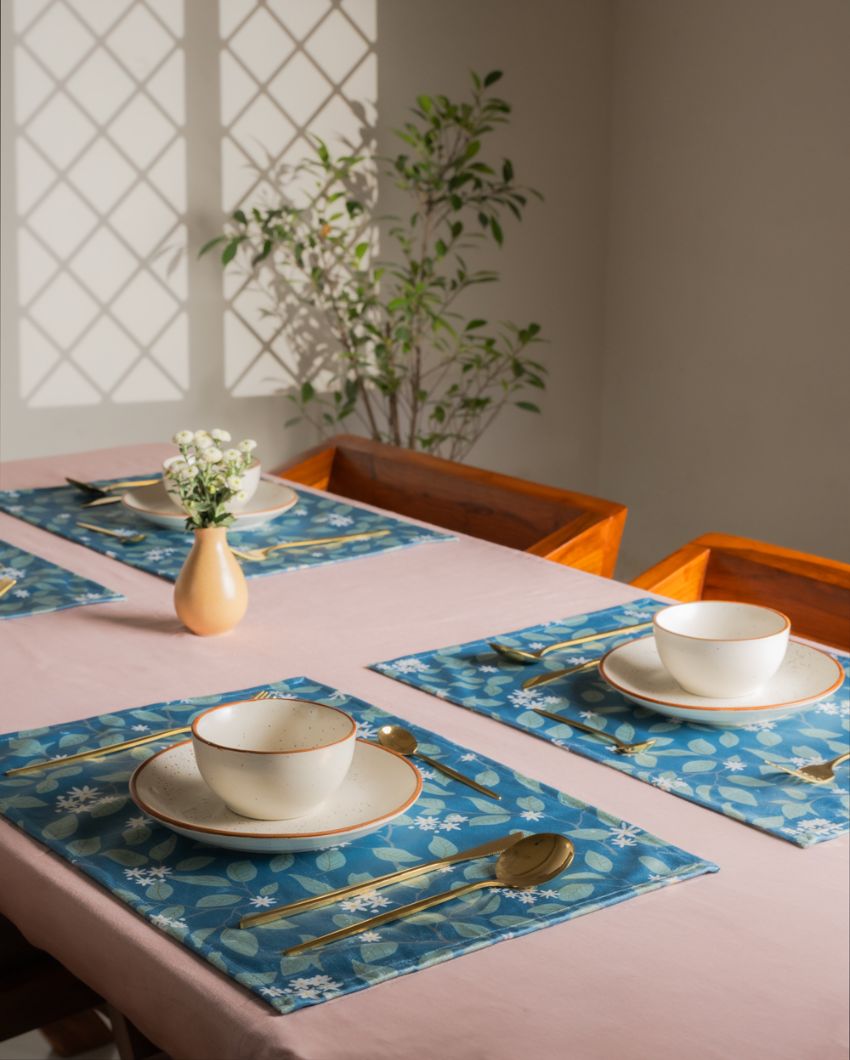 Mogra Printed Velvet Placemats | 13 x 19 inches