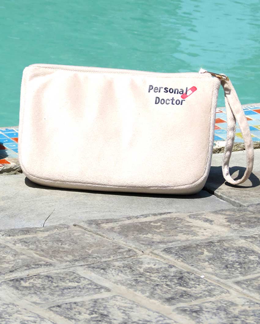Compact Marshmallow Medicine Pouch Bag | 9 X 2 X 6 inches