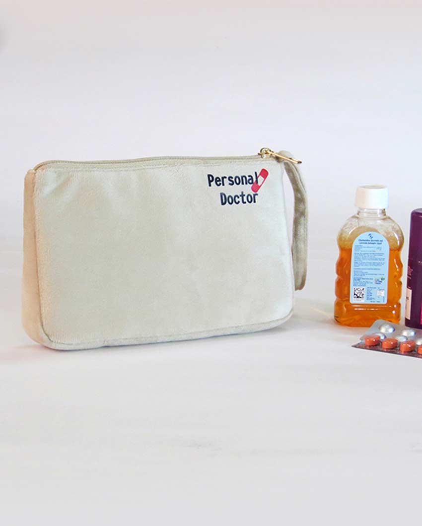 Compact Marshmallow Medicine Pouch Bag | 9 X 2 X 6 inches