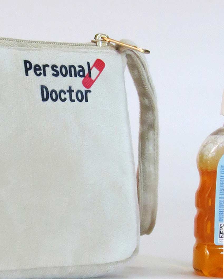 Compact Marshmallow Medicine Pouch Bag | 9 X 2 X 6 inches