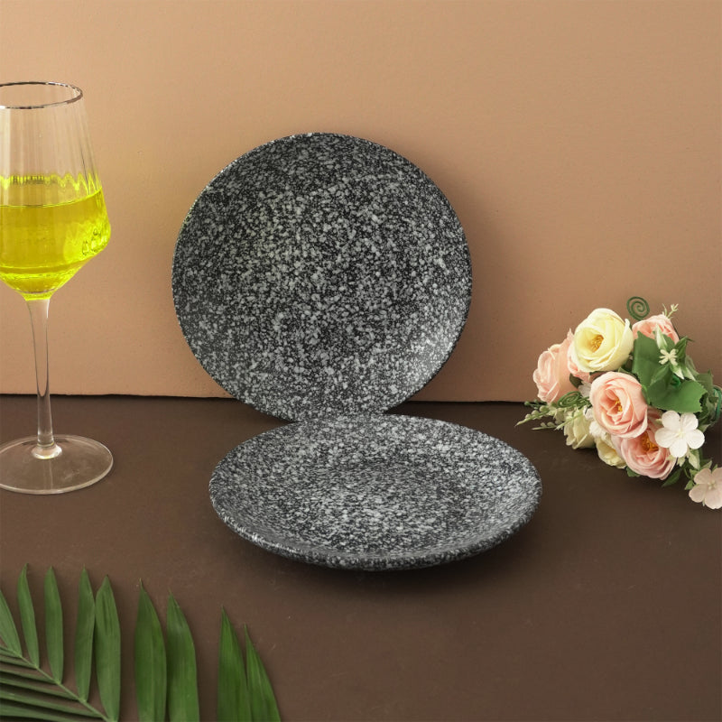 Marble Finished Ceramic Quarter Plates | Set of 2 Default Title