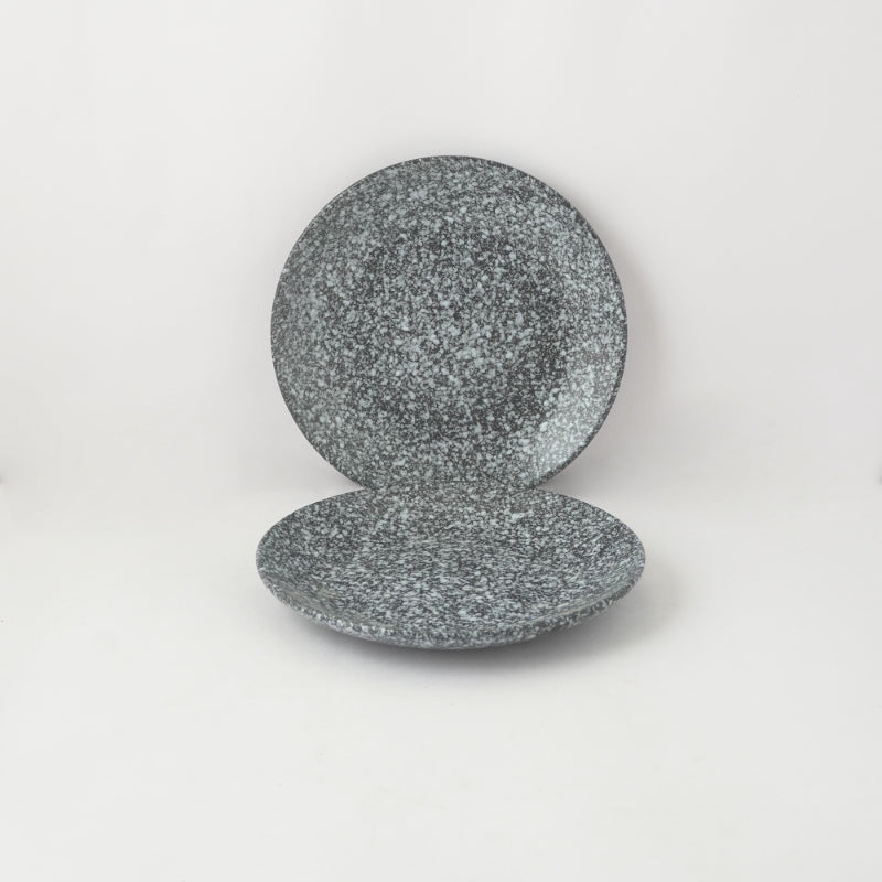 Marble Finished Ceramic Quarter Plates | Set of 2 Default Title