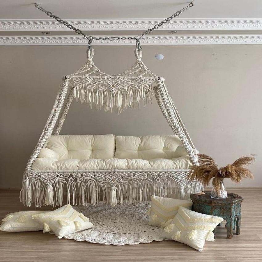 Regal Dream Macrame Swing 50 x 25 x 78 inches Dusaan