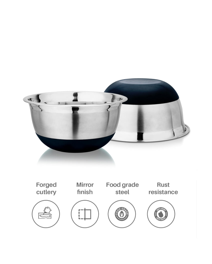 Essential Stainless Steel Mixing Bowl | Set of 2 | 11 x 5 inches