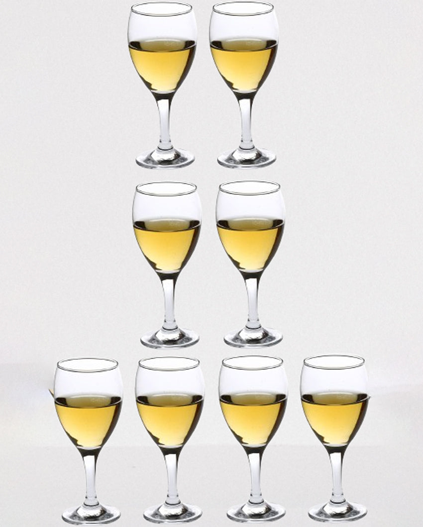 Elegant Stemmed Wine Glasses Premium Clear Glass | 250ml | 3 x 7 inches