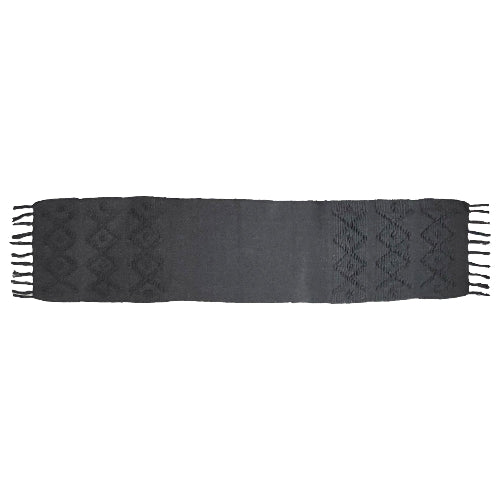 Black Cotton Textured Table Runner | 72 x 12 inches