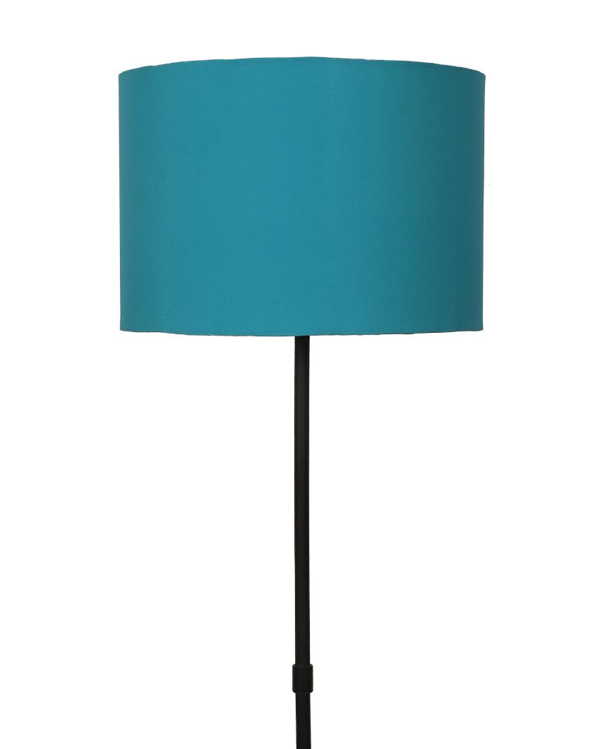 Elegant Design Foldable Iron Floor Lamp with Cotton Shade | Bulb Not Included | 12 x 57 inches
