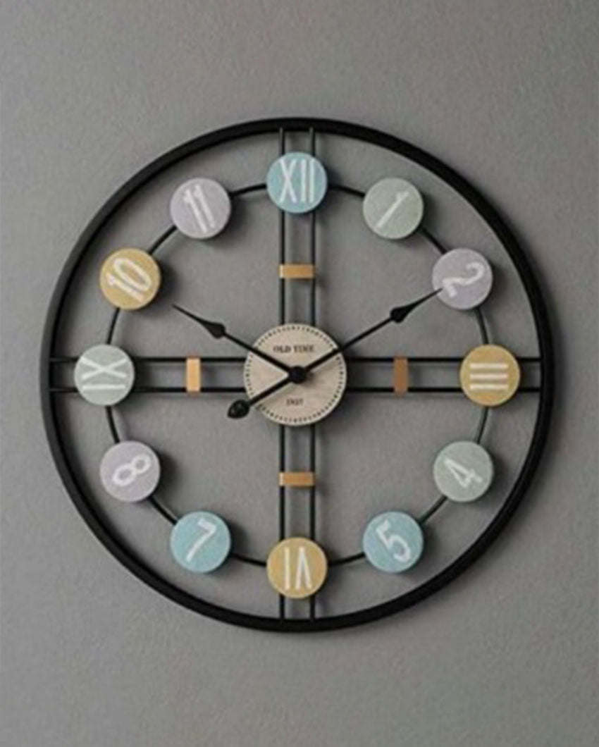 Bold Black Roman Numeric Wall Clock | 24 x 2 inches