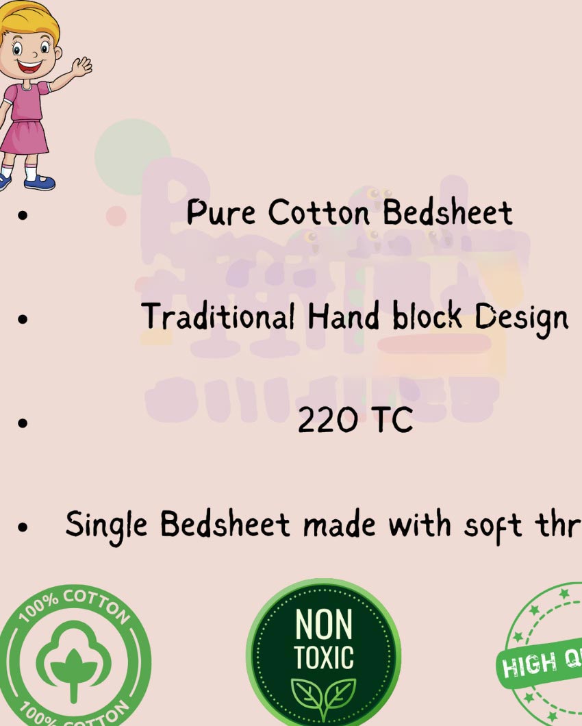 Kids Blanket | Car Print Non-Toxic Satin Handblock 40 x 60 inches