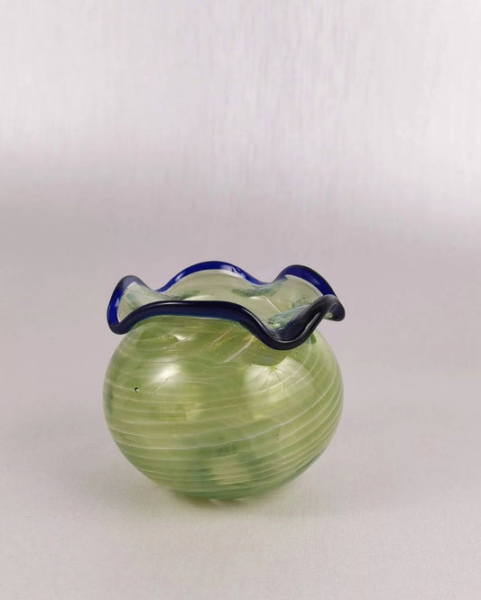 Jade Dream Art Glass Votive Green