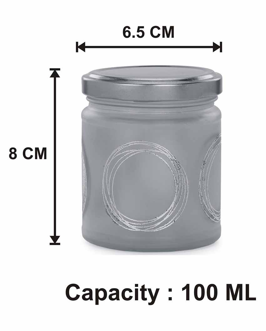 Compact Clear Glass Storage Jar with Secure Lid | Set Of 12 | 3 x 3 inches | 100ml