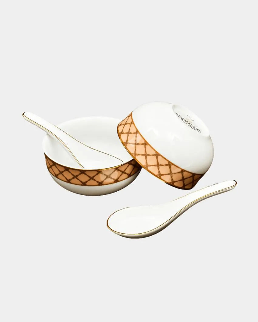 Angel Rope Porcelain Dinner Set | Set of 33