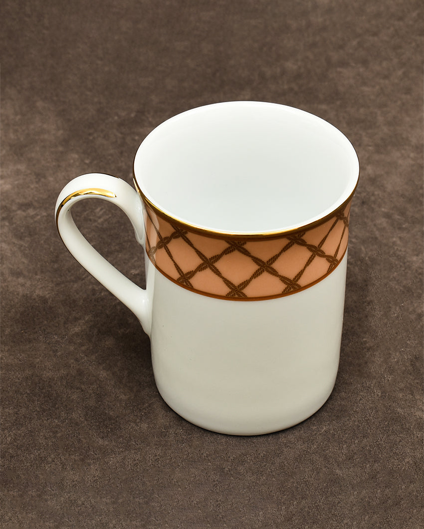 Angel Rope Classic Porcelain Mugs | Set of 6 | 3 x 6 inches