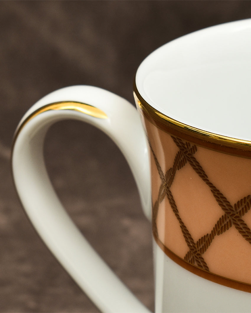 Angel Rope Classic Porcelain Mugs | Set of 6 | 3 x 6 inches