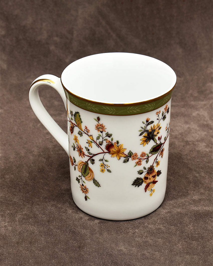 Bloom Classic Porcelain Mugs | Set of 6 | 3 x 4 inches
