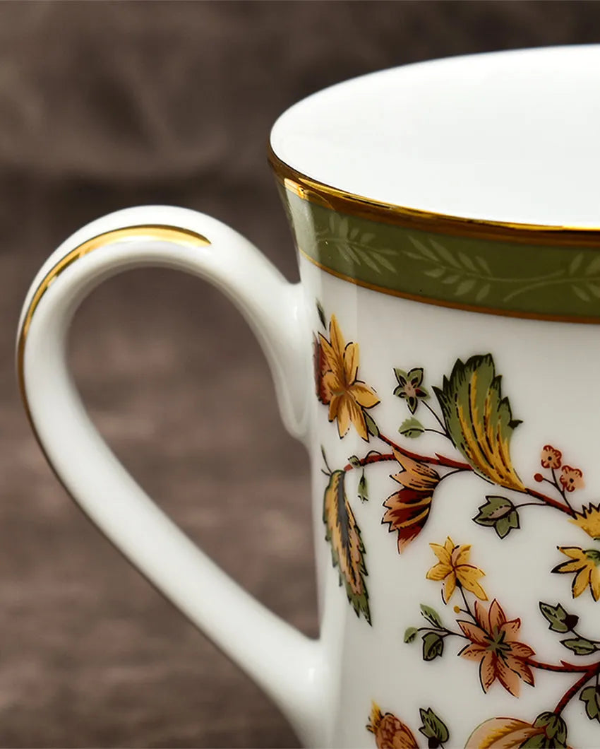 Bloom Classic Porcelain Mugs | Set of 6 | 3 x 4 inches