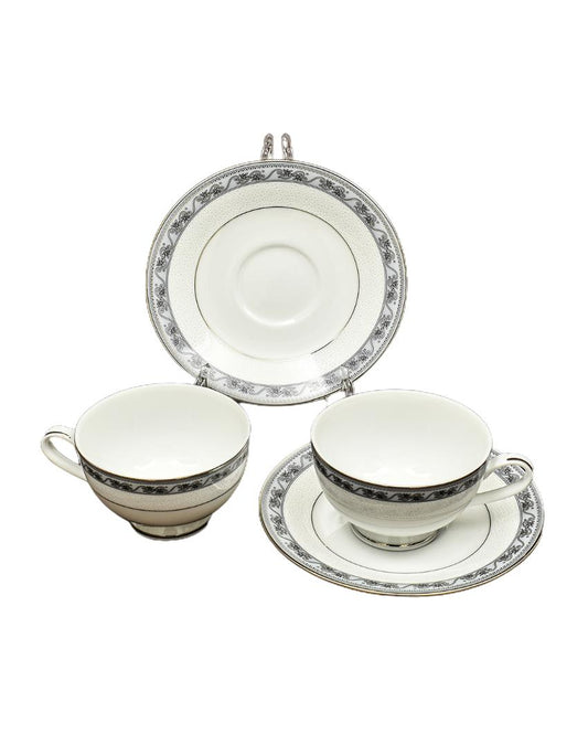 Mariella Porcelain Tea Cup & Saucer Set | Set of 6