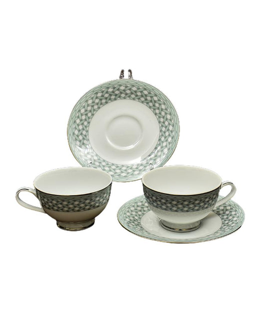 Valera Porcelain Tea Cup & Saucer Set | Set of 6