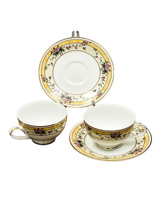 Yesenia Porcelain Tea Cup & Saucer Set | Set of 6