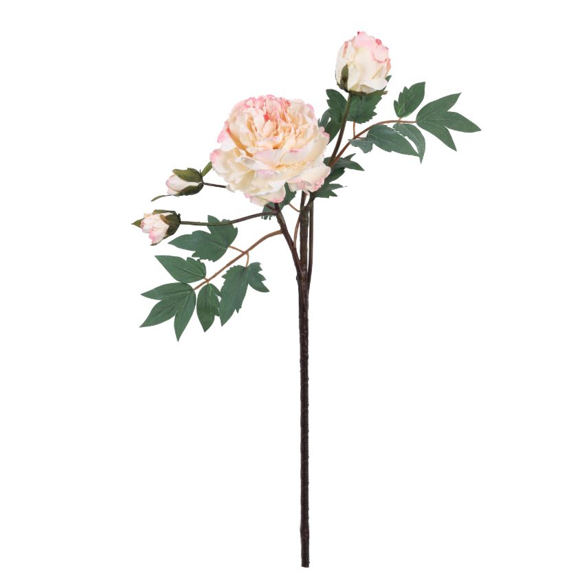 Elegant Blooming Artificial Peony Flower Spray | 2 Feet