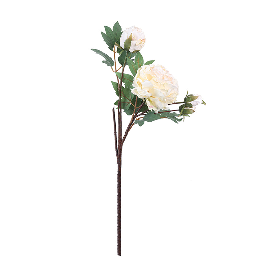 Elegant Blooming Artificial Peony Flower Spray | 2 Feet