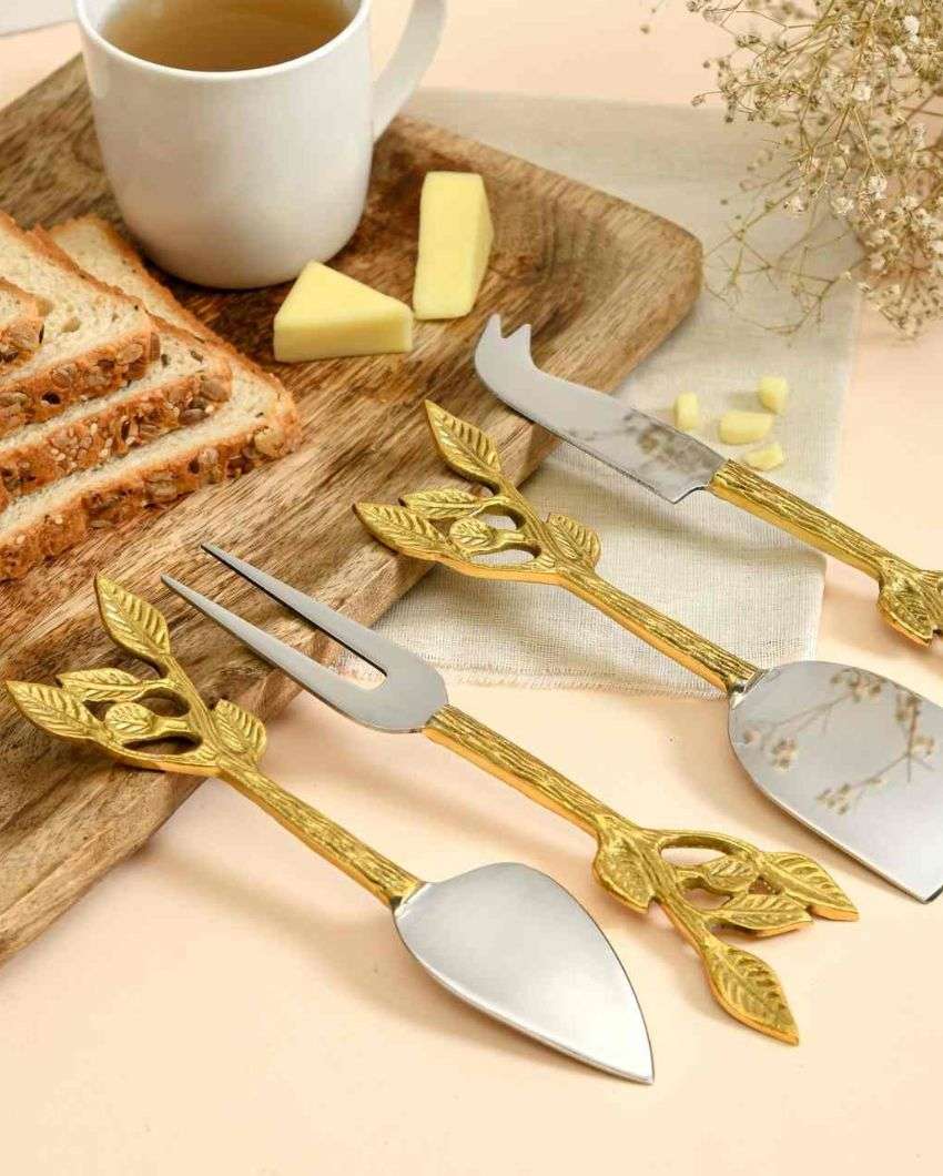 Sophisticated & Reliable Patram Cheese and Serving Knives | Pack of 4