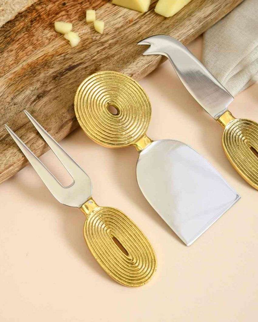 Unique & Crafted Ekaantrik Cheese Knife Set | Pack of 3