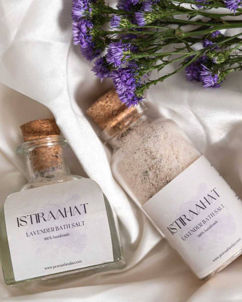 Lavender Bath Salt Relaxing & Rejuvenating Handmade Salt | 2 x 5 inches