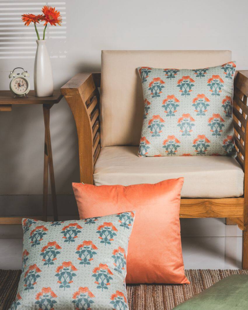 Priyadarsha Printed Velvet Cushion Covers | 16 x 16 inches