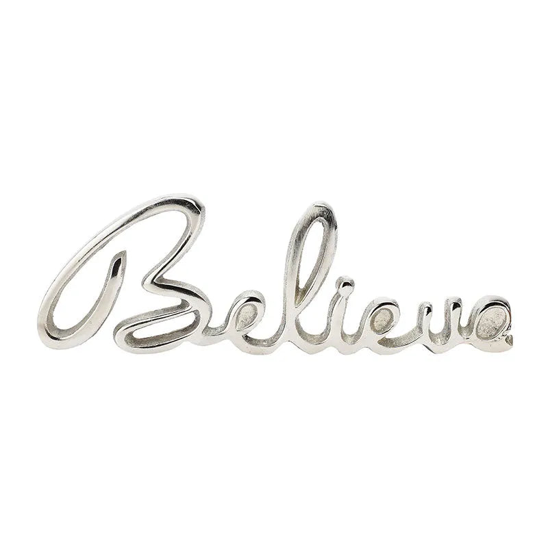 Susia Tabletop FreeStanding | Sign-Believe | Multiple Colors Nickel