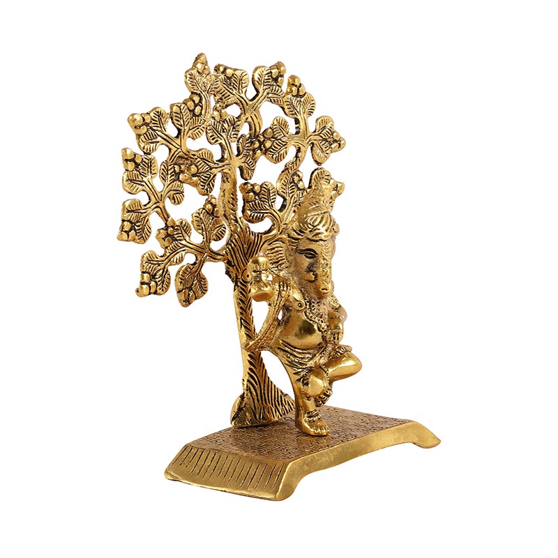Lord Ganesh Ji Idol Metal Showpiece Default Title