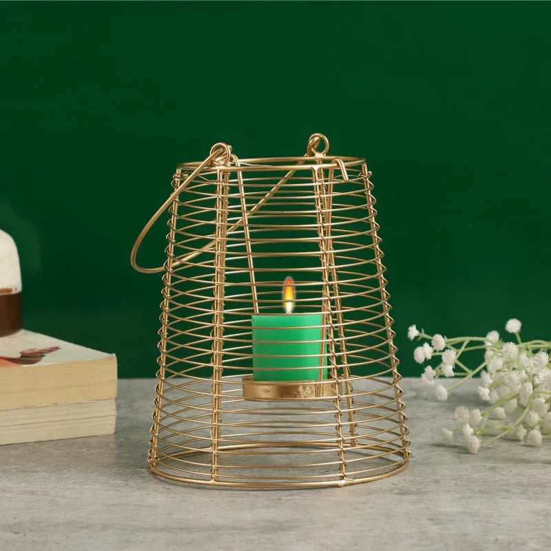 Modern Wire Decorative Lantern Candle Holder Default Title