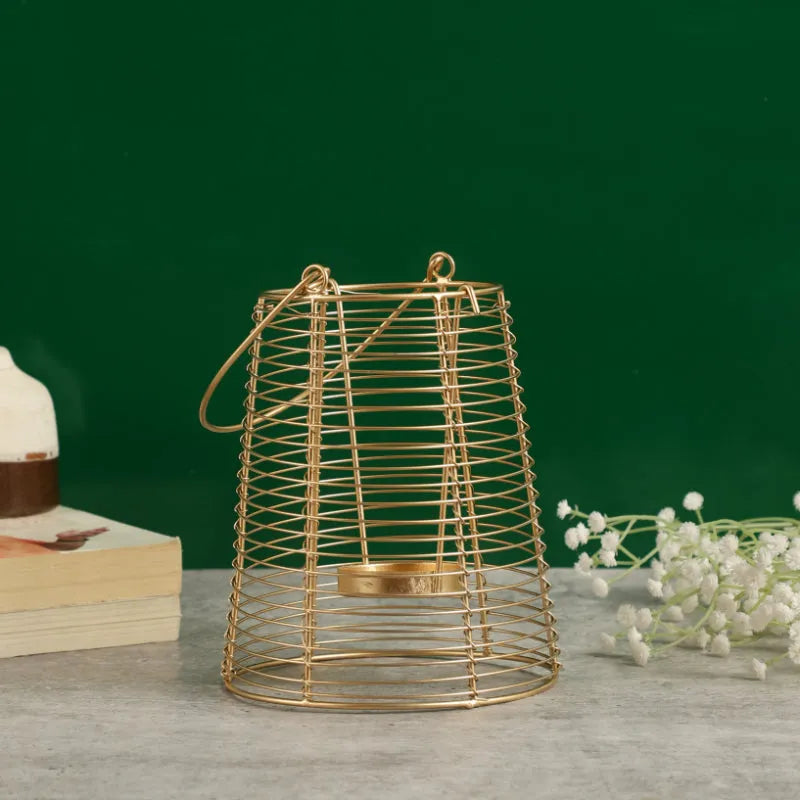 Modern Wire Decorative Lantern Candle Holder Default Title
