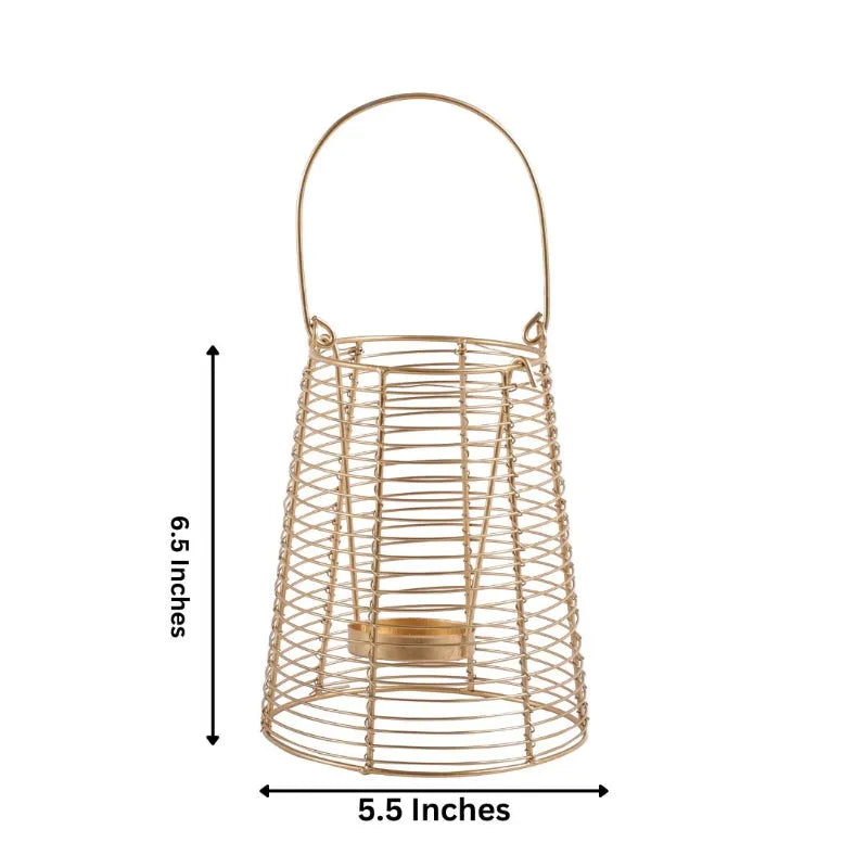 Modern Wire Decorative Lantern Candle Holder Default Title