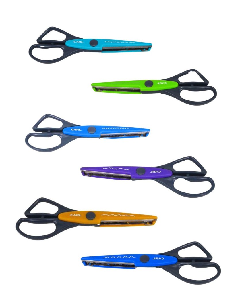 Decorative Comfort Grip Edge Scissors | Pack of 6