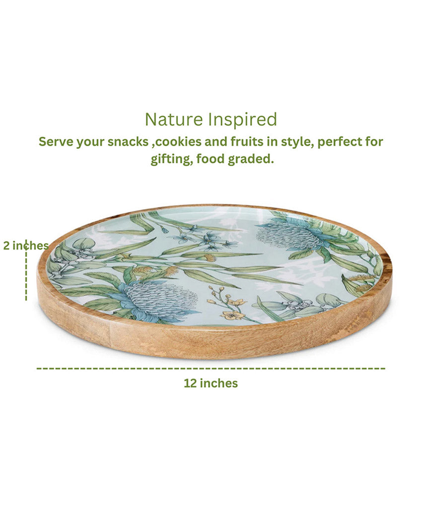 Charming Petalled White Snack Platter | 12 x 2 inches