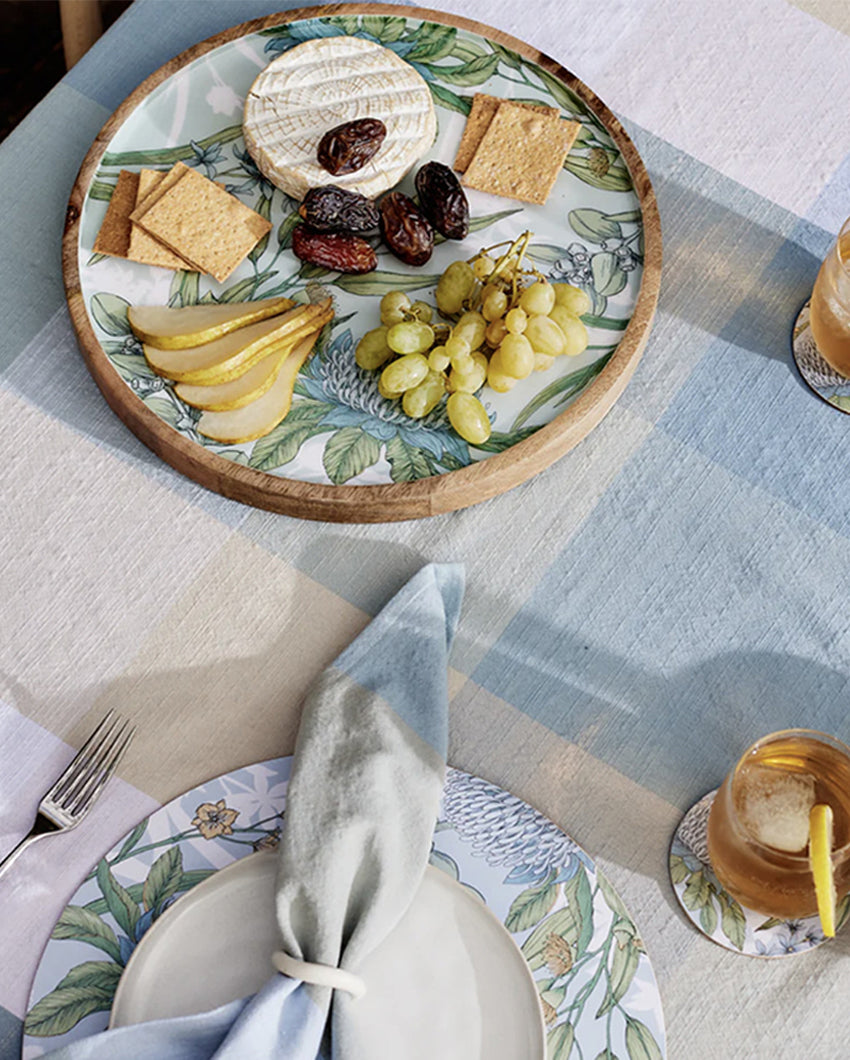 Charming Petalled White Snack Platter | 12 x 2 inches